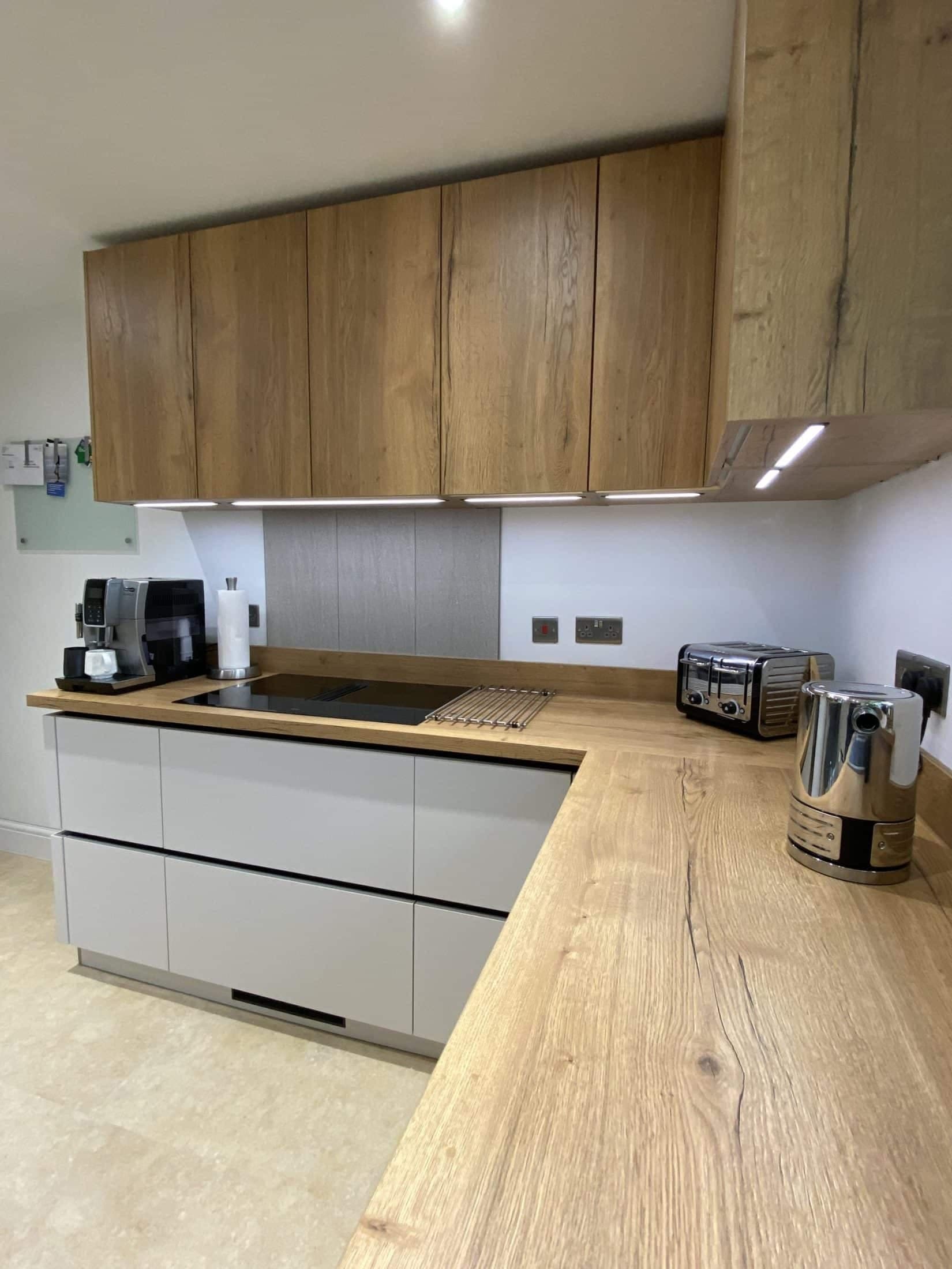Taupe and Oak Kitchen, Totton